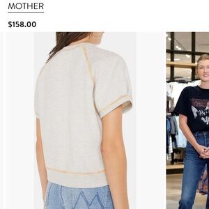 MOTHER tucked away contrast tshirt sweatshirt